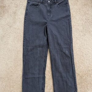 High Rise Wide Leg Black Women's Jeans